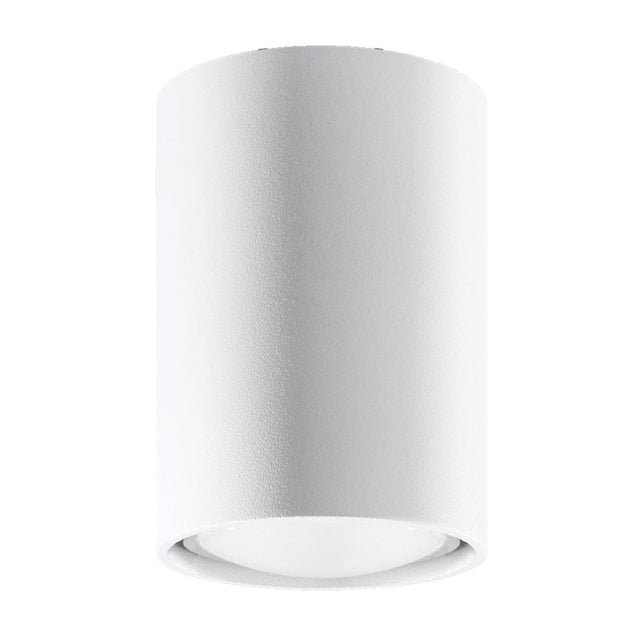 LAGOS 10 Vit Taklampa - Minimalistisk Modern Design - Hållbar Stål - Lätt att Installera - GU10 Lampa Kompatibel Carvallo