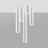 LAGOS 10 Vit Taklampa - Minimalistisk Modern Design - Hållbar Stål - Lätt att Installera - GU10 Lampa Kompatibel Carvallo