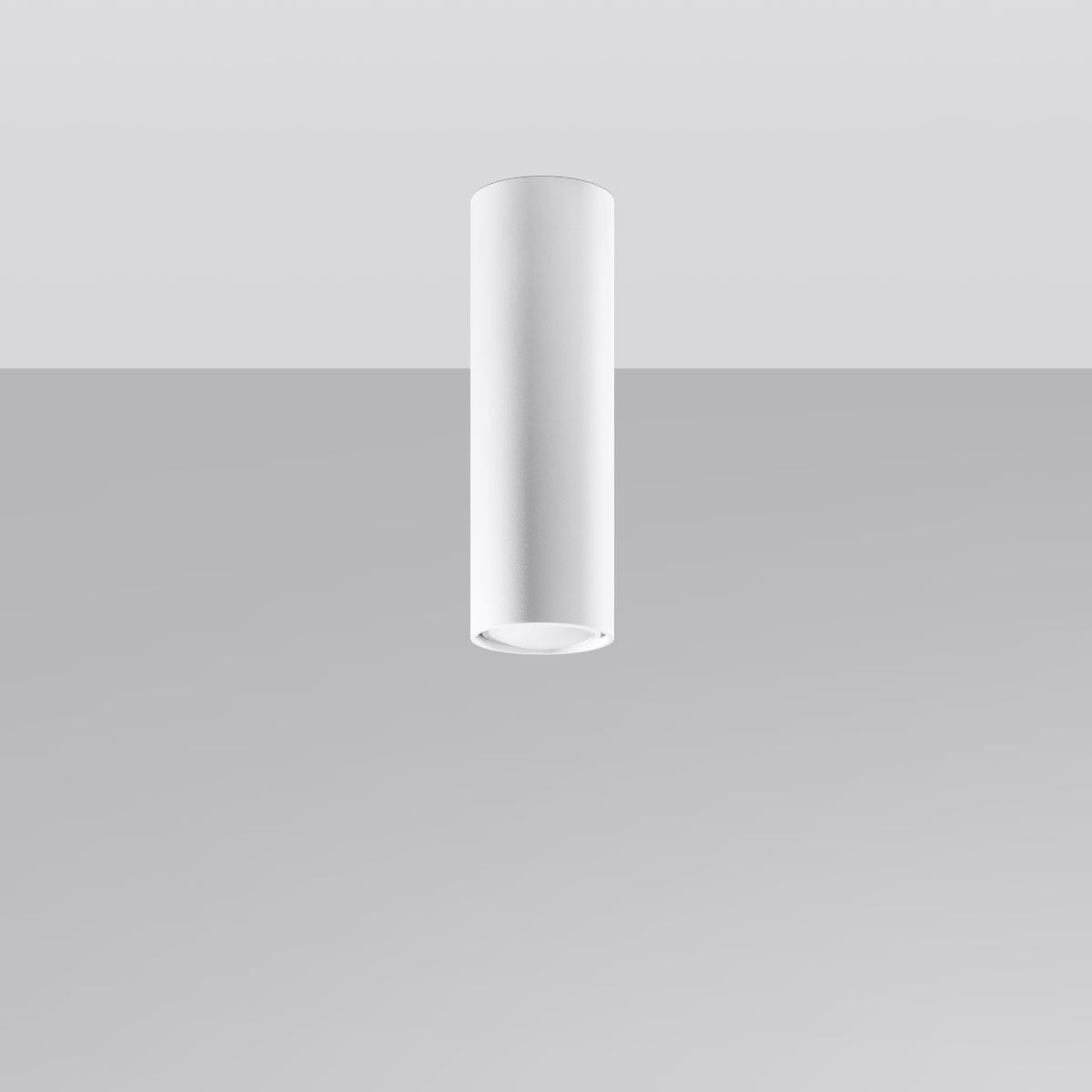 LAGOS 20 Vit Taklampa - Modern Minimalistisk Design - Hållbar Stål - Lätt Installation - GU10 Lampa Kompatibel Carvallo