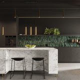 LAGOS 30 Polerad Guld Taklampa - Modern Minimalistisk Design - Justerbar Höjd - Hållbart Stål - GU10 Lampa Kompatibel Carvallo