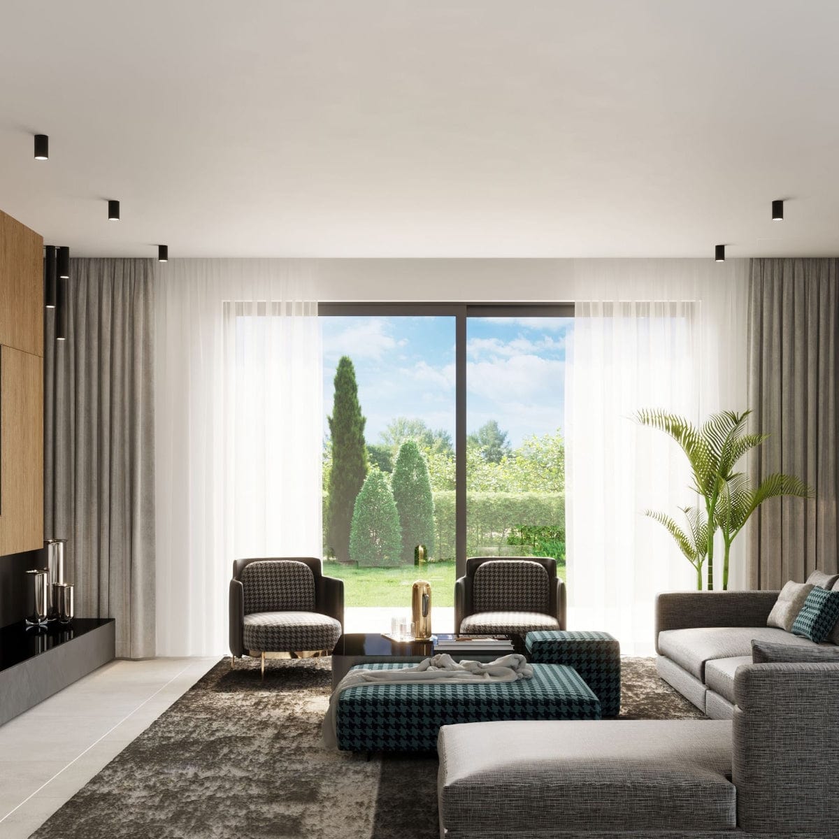 LAGOS 40 Svart Taklampa - Modern Minimalistisk Design - Hållbar Stål - Lätt Installation - GU10 Lampa Kompatibel Carvallo