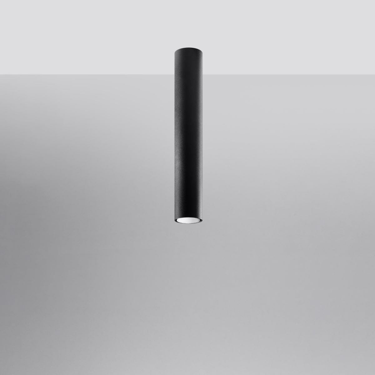 LAGOS 40 Svart Taklampa - Modern Minimalistisk Design - Hållbar Stål - Lätt Installation - GU10 Lampa Kompatibel Carvallo