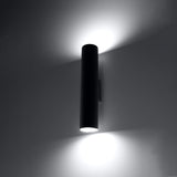 Lagos - Metallvägglampa - Svart finish - Minimalistisk design - Pulverlackerad stål - GU10-lampa kompatibel - Upp- och nedljus Carvallo