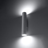 Lagos - Metall Vägglampa - Vit Finish - Minimalistisk Design - Pulverlackerad Stål - GU10 Glödlampa Kompatibel - Upp och Ner Belysning Carvallo