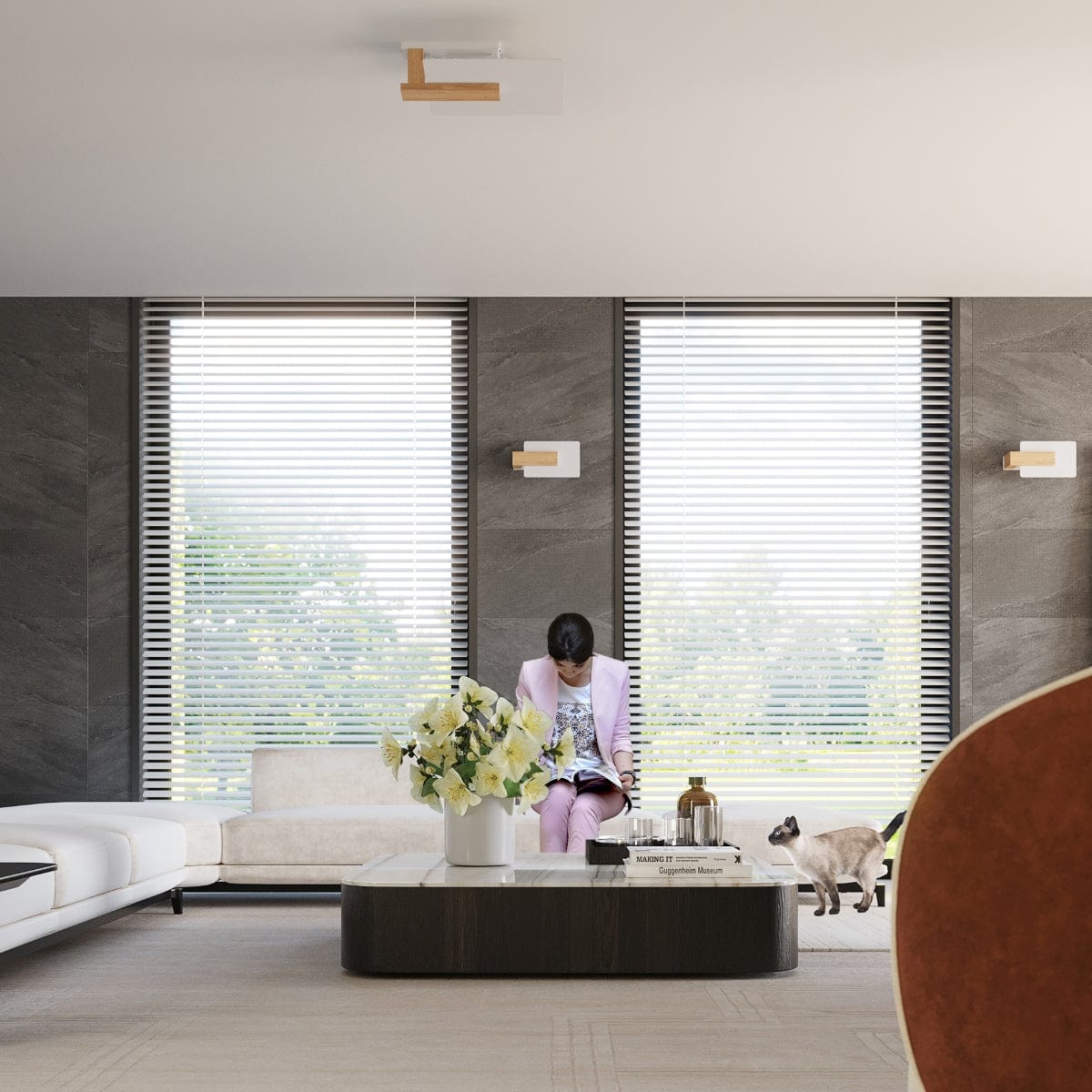 LAPPO Naturlig Trä Taklampa - Skandinavisk Design - Matt Glas Skärm - E27 Lampa Kompatibel - Lätt att Rengöra - Varm Ambient Belysning Carvallo