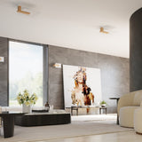 LAPPO Naturlig Trä Taklampa - Skandinavisk Design - Matt Glas Skärm - E27 Lampa Kompatibel - Lätt att Rengöra - Varm Ambient Belysning Carvallo