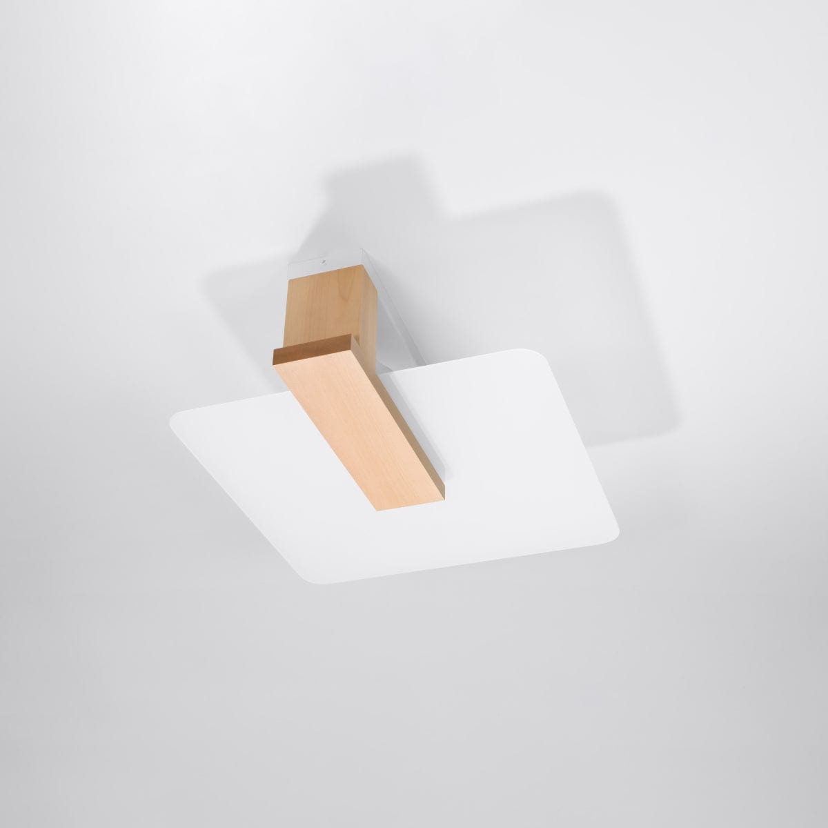 LAPPO Naturlig Trä Taklampa - Skandinavisk Design - Matt Glas Skärm - E27 Lampa Kompatibel - Lätt att Rengöra - Varm Ambient Belysning Carvallo