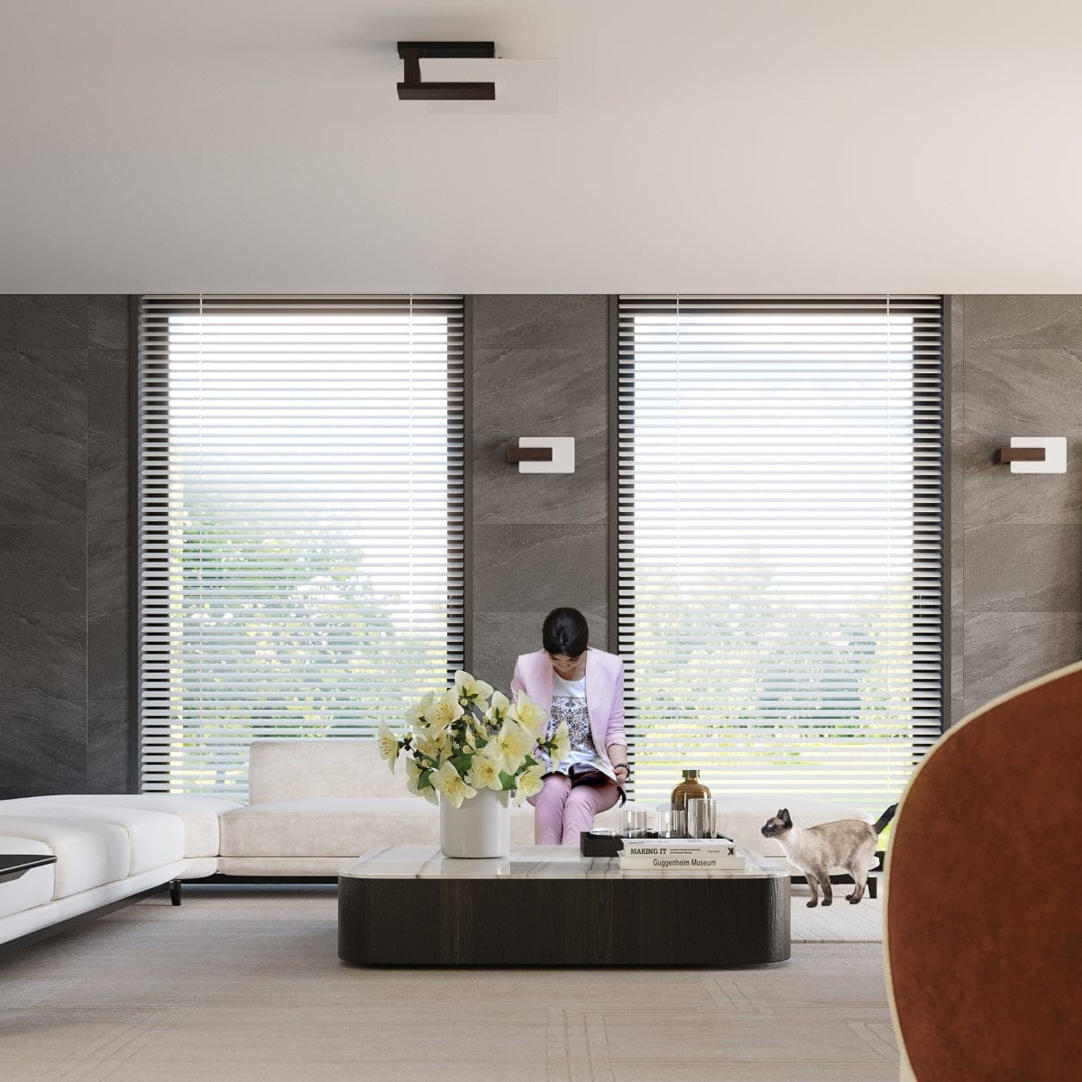 LAPPO Wenge Trä Taklampa - Skandinavisk Design - Matt Glas Skärm - E27 Glödlampa Kompatibel - Lätt Rengöring - Varm Ombonad Belysning Carvallo