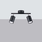 LEMMI 2 Svart Taklampa - Minimalistisk LED-belysning - Hög CRI - Justerbara armar - Energibesparande - 5-års garanti - Modern Interiörbelysning Carvallo