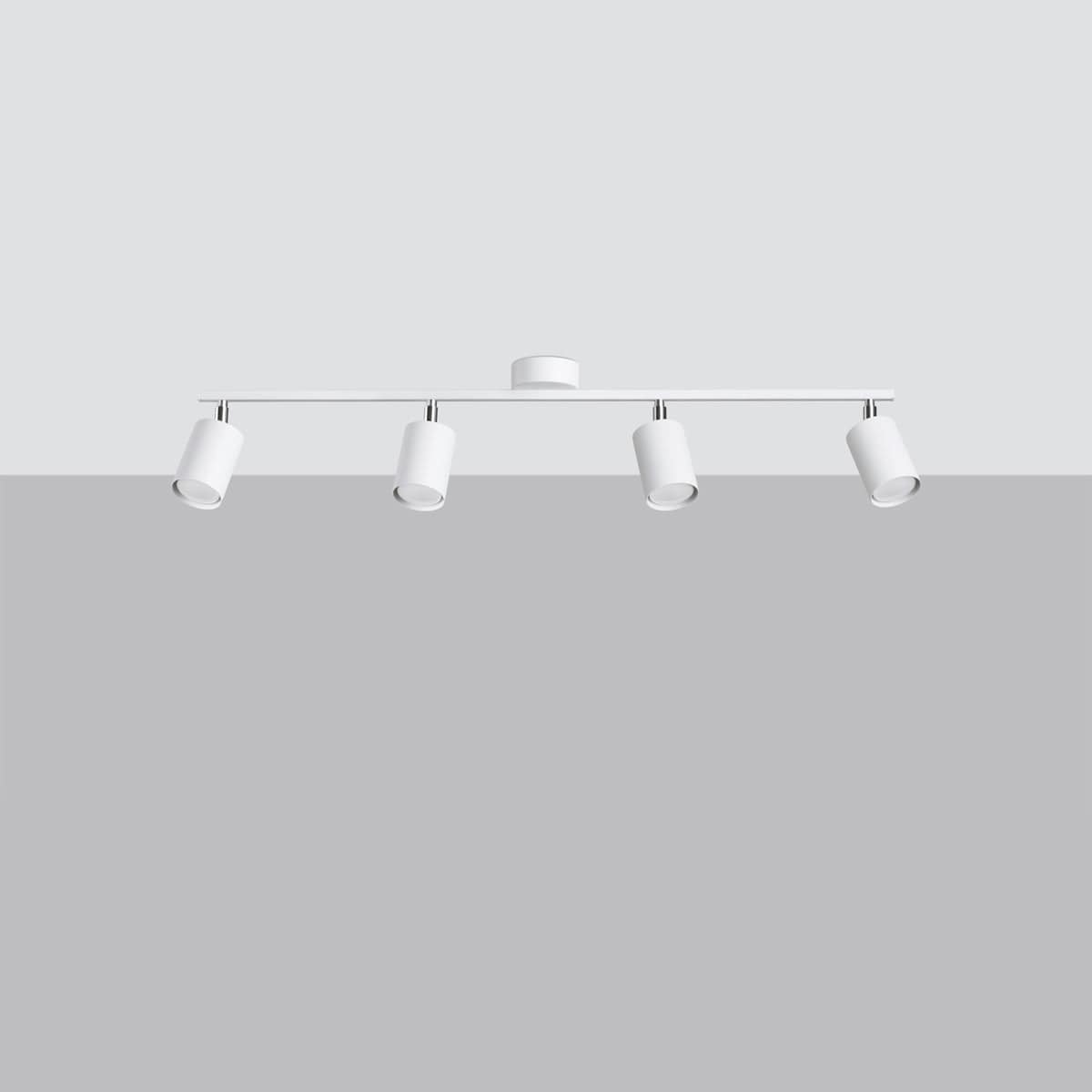 LEMMI Taklampa 4 L Vit - Minimalistisk Design - Justerbar Ljusvinkel - Smart Bulb Kompatibel - Lätt att Rengöra - Funktionell Belysning Carvallo