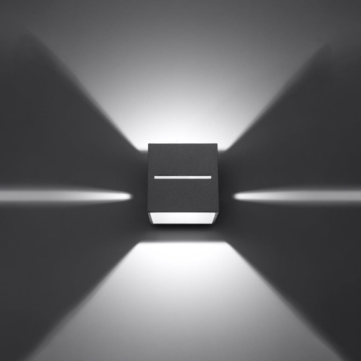 Lobo Gray Vägglampa - Minimalistisk Aluminium Design - G9 Sockel - 10x12x10 cm Carvallo