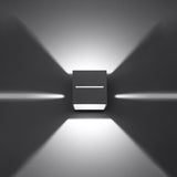 Lobo Gray Vägglampa - Minimalistisk Aluminium Design - G9 Sockel - 10x12x10 cm Carvallo