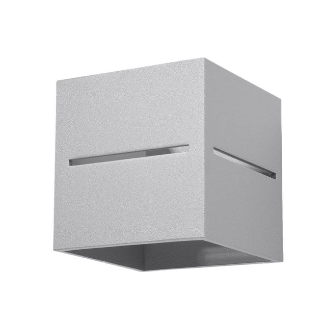 Lobo Gray Vägglampa - Minimalistisk Aluminium Design - G9 Sockel - 10x12x10 cm Carvallo