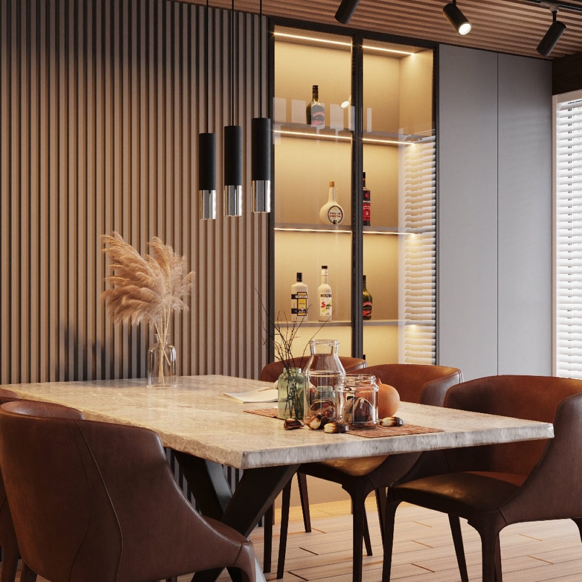 LOOPEZ Taklampa Svart/Krom - Modern Spot Ljus - Lätt att Rengöra - Utbytbara GU10 Lampor - Universellt Monteringssystem - Tidlös Design Carvallo