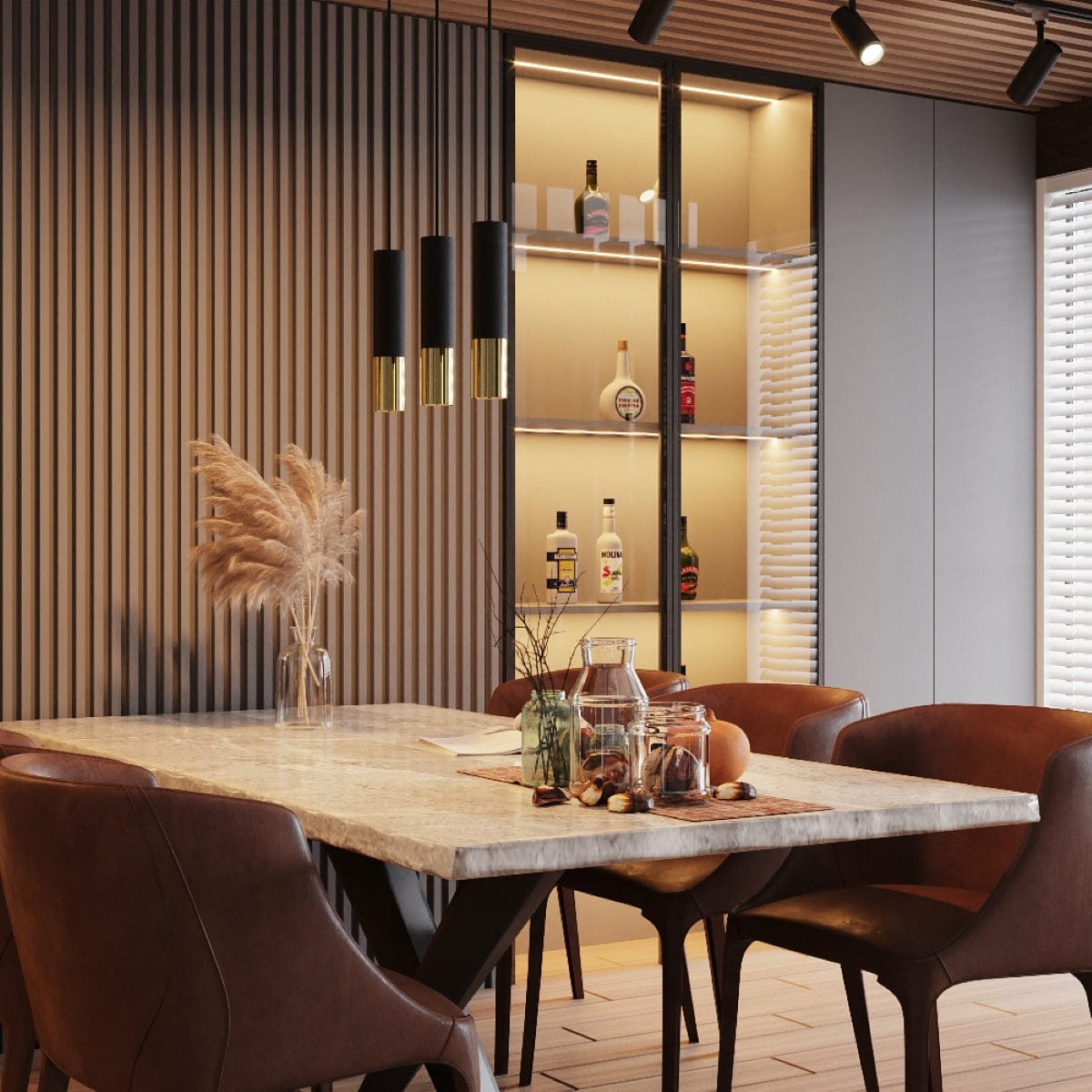 LOOPEZ Taklampa Svart/Guld - Modern Spotlight - Lätt att Rengöra - Bytbara GU10 Lampa - Universellt Monteringssystem - Tidlös Design Carvallo