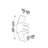 Loreto Vägglampa - Vit - Modern Aluminium & Glas - G9 LED Kompatibel - 10x12x30 cm Carvallo