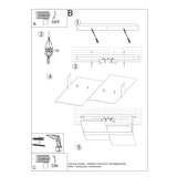 Massimo Taklampa - Krom & Vit - E27 Max 15W - Modern Skandinavisk Design Carvallo