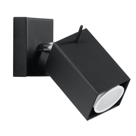 Merida Industrial Black Single Spotlight - Justerbar Stål Vägg-/Taklampa - 8x16x8 cm Carvallo