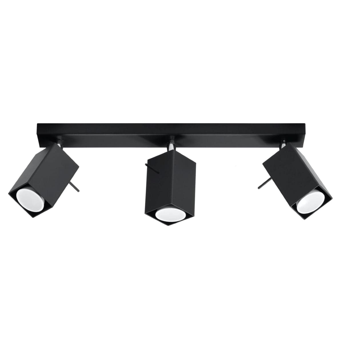 Merida Industrial Black Triple Spotlight - Justerbar Stål Vägg- & Taklampa - 45x6x16 cm Carvallo