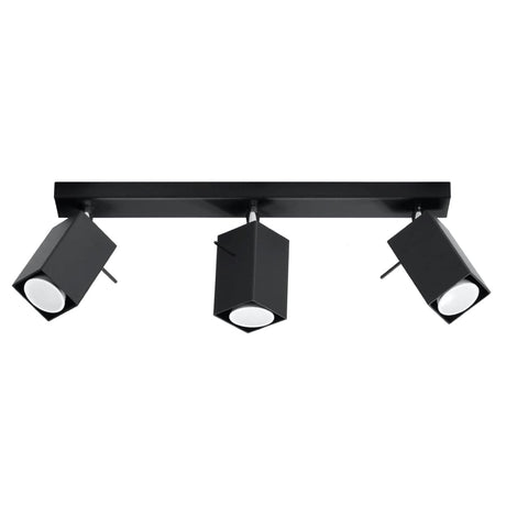 Merida Industrial Black Triple Spotlight - Justerbar Stål Vägg- & Taklampa - 45x6x16 cm Carvallo