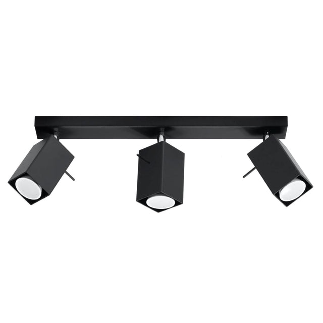Merida Industrial Black Triple Spotlight - Justerbar Stål Vägg- & Taklampa - 45x6x16 cm Carvallo