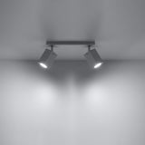 Merida Industrial White Dubbel Spotlight - Justerbar Stål Taklampa, 30x6x16 cm Carvallo