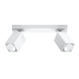 Merida Industrial White Dubbel Spotlight - Justerbar Stål Taklampa, 30x6x16 cm Carvallo