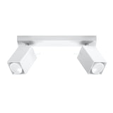 Merida Industrial White Dubbel Spotlight - Justerbar Stål Taklampa, 30x6x16 cm Carvallo