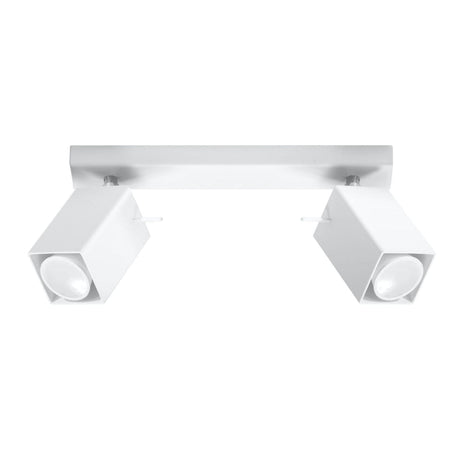 Merida Industrial White Dubbel Spotlight - Justerbar Stål Taklampa, 30x6x16 cm Carvallo