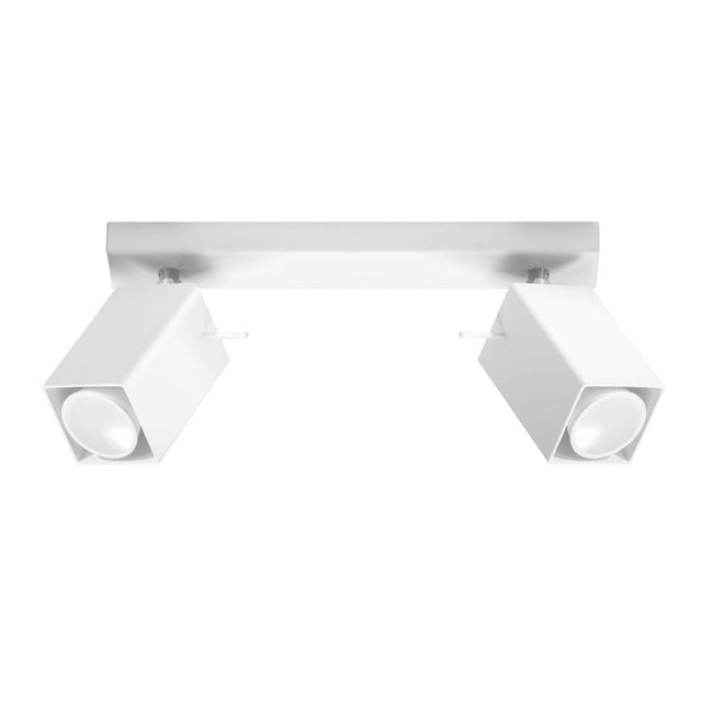 Merida Industrial White Dubbel Spotlight - Justerbar Stål Taklampa, 30x6x16 cm Carvallo