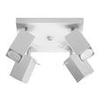 Merida Industrial White Fyrfaldig Spotlights - Justerbar Stål Taklampa, 25x25x16 cm Carvallo