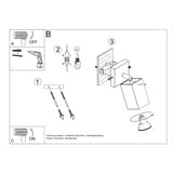 Merida Industrial White Spotlight - Justerbar Stållampa för Tak, 8x16x8 cm Carvallo