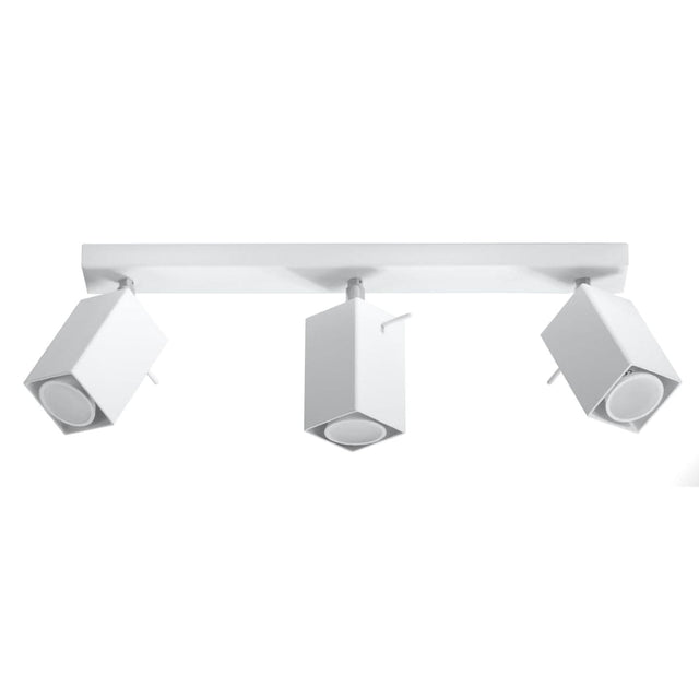Merida Industrial White Triple Spotlight - Justerbar Stål Taklampa, 45x6x16 cm Carvallo