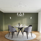 Minerwa 7-Ljus Vit Stål Kandelaber - Klassisk Kandelabr Design, E14 LED Kompatibel Carvallo