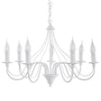Minerwa 7-Ljus Vit Stål Kandelaber - Klassisk Kandelabr Design, E14 LED Kompatibel Carvallo