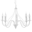 Minerwa Chandelier - Vit Stål - 5-Arm Kandelaberdesign - E14 LED Kompatibel Carvallo
