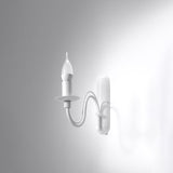 Minerwa Vägglampa - Klassisk Kandelaber Design - E14 - Stål - Vit Finish Carvallo