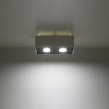 Mono Taklampa - GU10 Dubbel Ljuskälla, Stål Design, Vit/Svart, 24x14x11 cm Carvallo