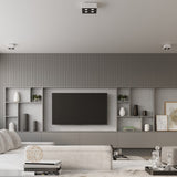 Mono Taklampa - GU10 Trippel Ljus, Stål, Vit/Svart, 34x14x11 cm Carvallo