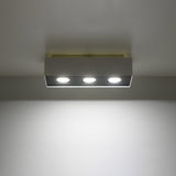 Mono Taklampa - GU10 Trippel Ljus, Stål, Vit/Svart, 34x14x11 cm Carvallo