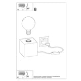 Naturalt Trä Bordslykta - Fyrkantig Minimalistisk Design - E27 Fattning - 10x10x10 cm Carvallo