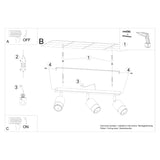 NERO Taklampa 3 Svart/Krom - Modern Loftdesign - Justerbara Armar - Kompatibel med GU10-lampor - Högkvalitativt Stål - Stilig och Funktionell Carvallo