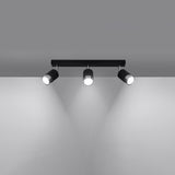 NERO Taklampa 3 Svart/Krom - Modern Loftdesign - Justerbara Armar - Kompatibel med GU10-lampor - Högkvalitativt Stål - Stilig och Funktionell Carvallo