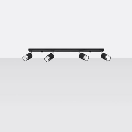 NERO Taklampa 4 Svart/Krom - Modern Loftdesign - Justerbara Armar - Kompatibel med GU10 Glödlampor - Högkvalitativt Stål - Stilren och Funktionell Carvallo