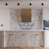 NESI Taklampa Svart - Svart och Guld Design - Utbytbara GU10 Ljuskällor - Enkel Installation - Snabb Rengöring - Modern och Klassisk Stil Carvallo