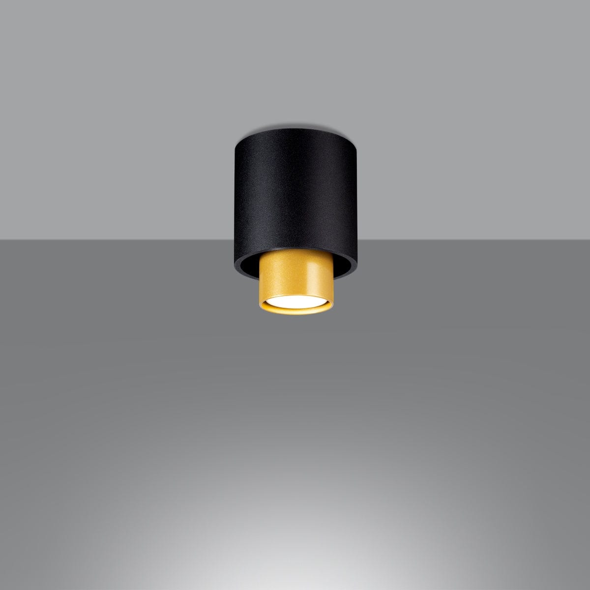 NESI Taklampa Svart - Svart och Guld Design - Utbytbara GU10 Ljuskällor - Enkel Installation - Snabb Rengöring - Modern och Klassisk Stil Carvallo