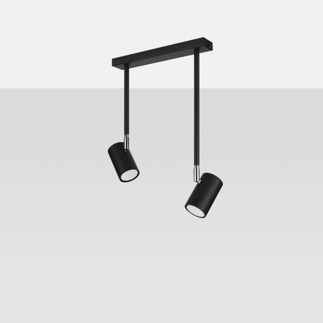 NORANO Taklampa 2 Svart - Justerbar Ljusriktning - Minimalistisk Design - Tillverkad i Polen - Tidlös Svart med Krominsatser - Modern och Funktionell Carvallo