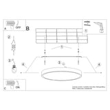 Onyx 30 Taklampa Svart LED 3000K - Rund Takplafond - Enkelt och Elegant Design - Lätt att Rengöra - Mjuk och Diffuserad Ljus - Minimalistisk Stil Carvallo