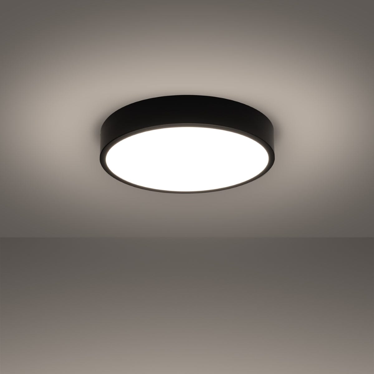 Onyx 40 Taklampa Svart LED 3000K - Rund Takplafond - Enkel och Elegant Design - Lätt att Rengöra - Mjuk och Diffuserad Ljus - Minimalistisk Stil Carvallo