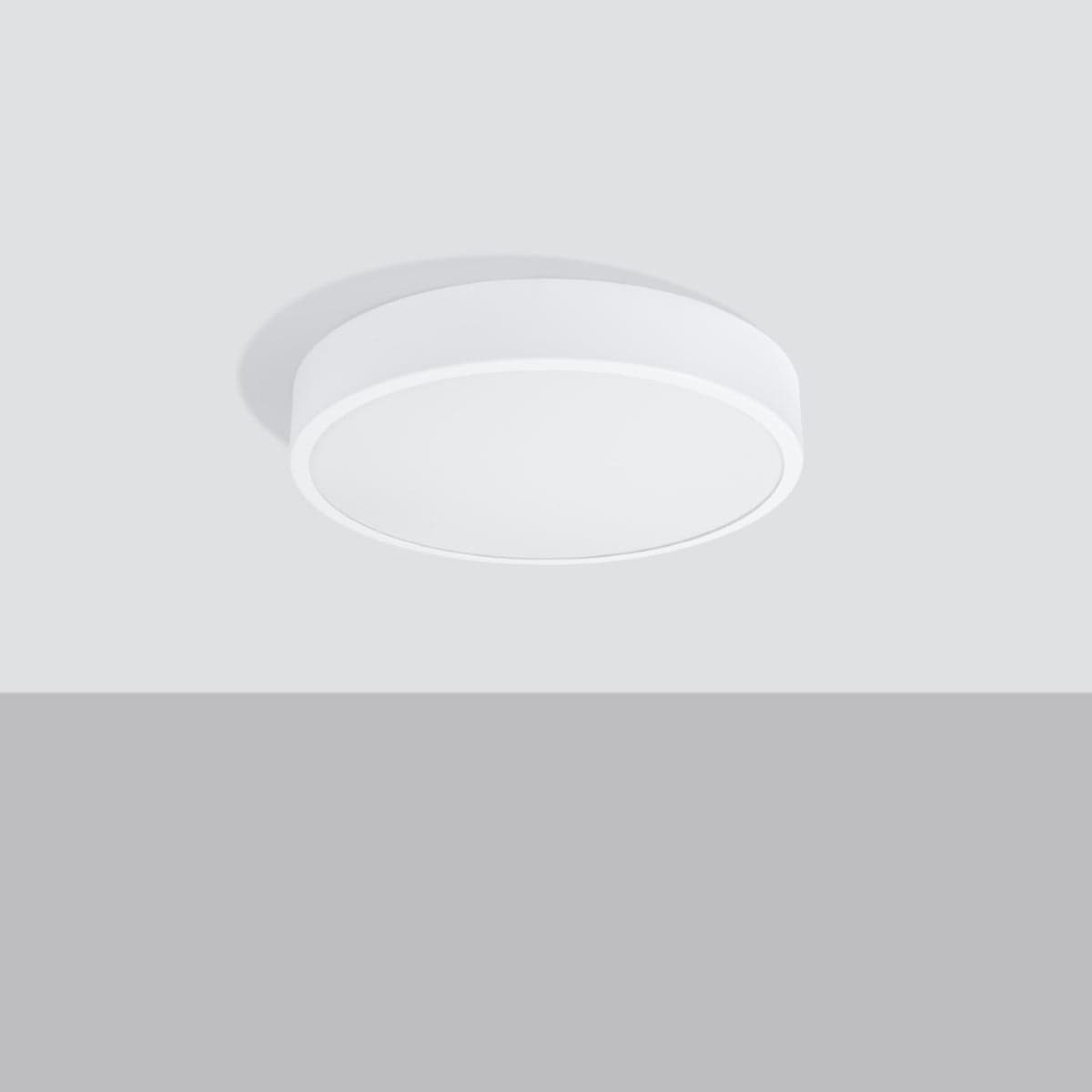 Onyx 40 Taklampa Vit LED 3000K - Rund Takplafond - Enkelt och Eleganta Design - Lätt att Rengöra - Mjuk och Diffuderad Ljus - Minimalistisk Stil Carvallo